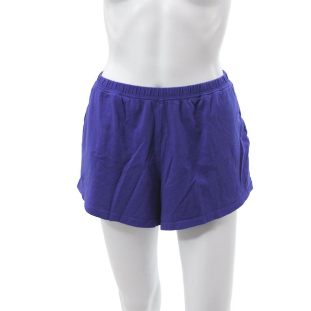 Skin Womens Sweat Shorts Purple Organic Pima Cotton Size 1